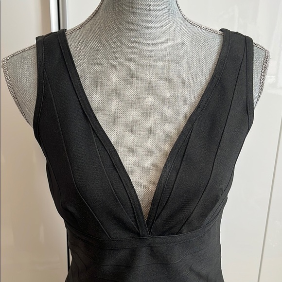 WOW COUTURE NWT Black Bodycon Bandaid Sleeveless Dress, Size L - Picture 2 of 11
